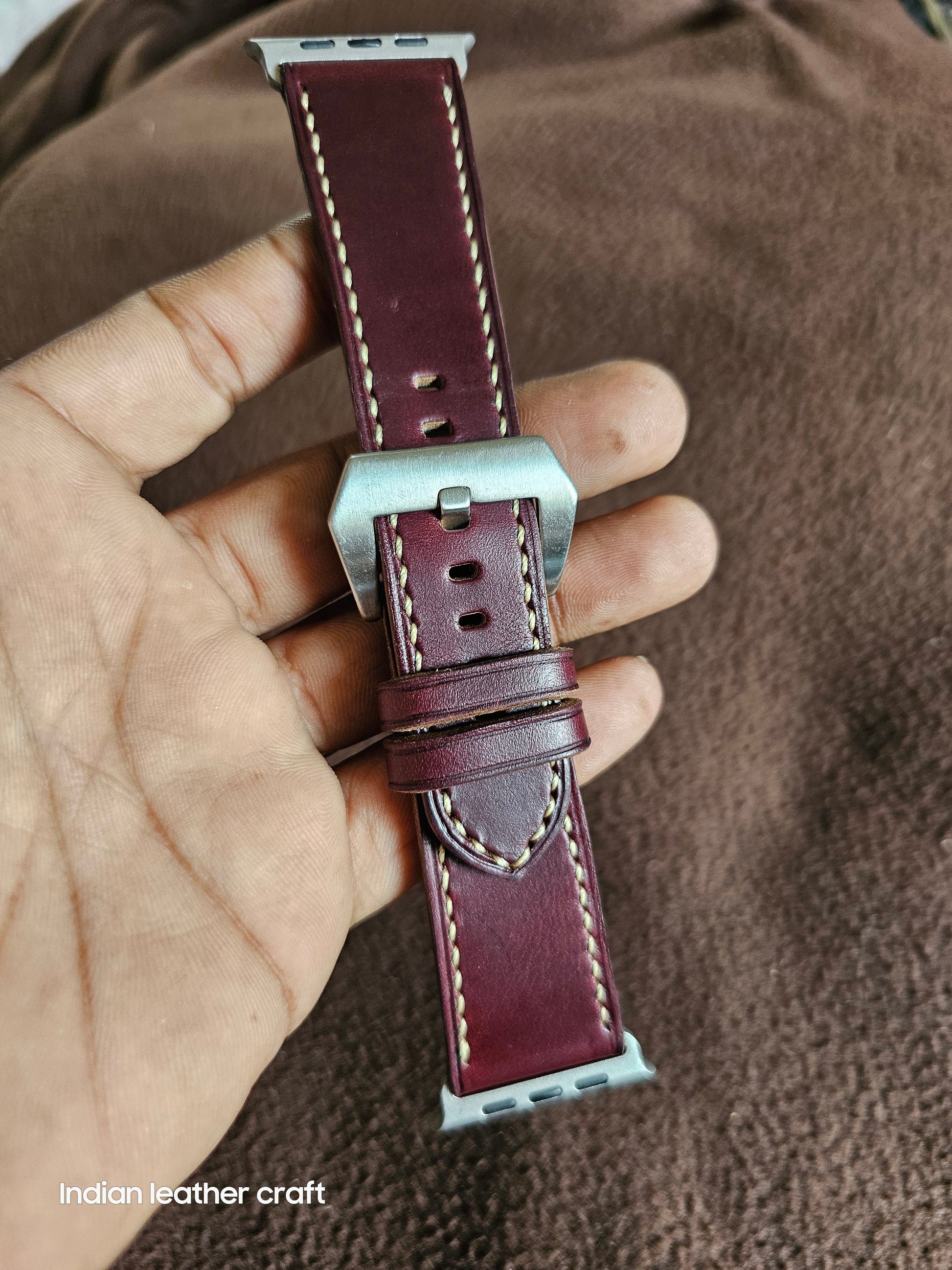 Indianleathercraft applewatchband Horween Leather Apple Watch Bands