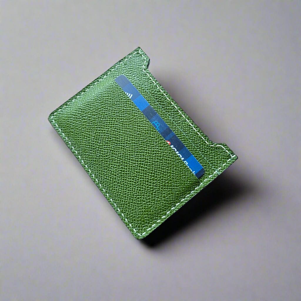 Indianleathercraft Card holders Green Epsom leather card holder