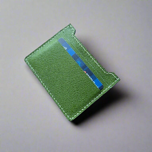 Indianleathercraft Card holders Green Epsom leather card holder