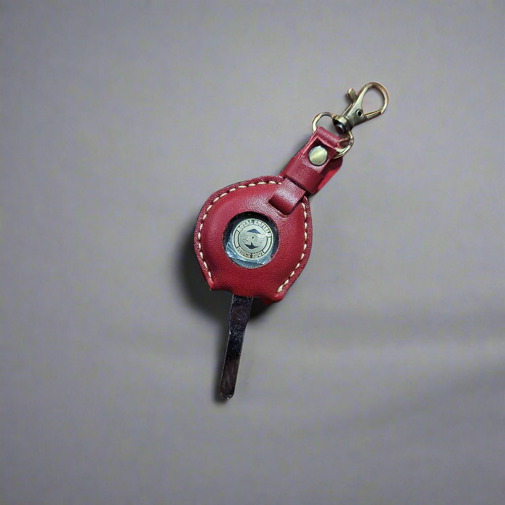 Indianleathercraft Keychains Re classic 350 red Royal enfield classic 350 key cover with key