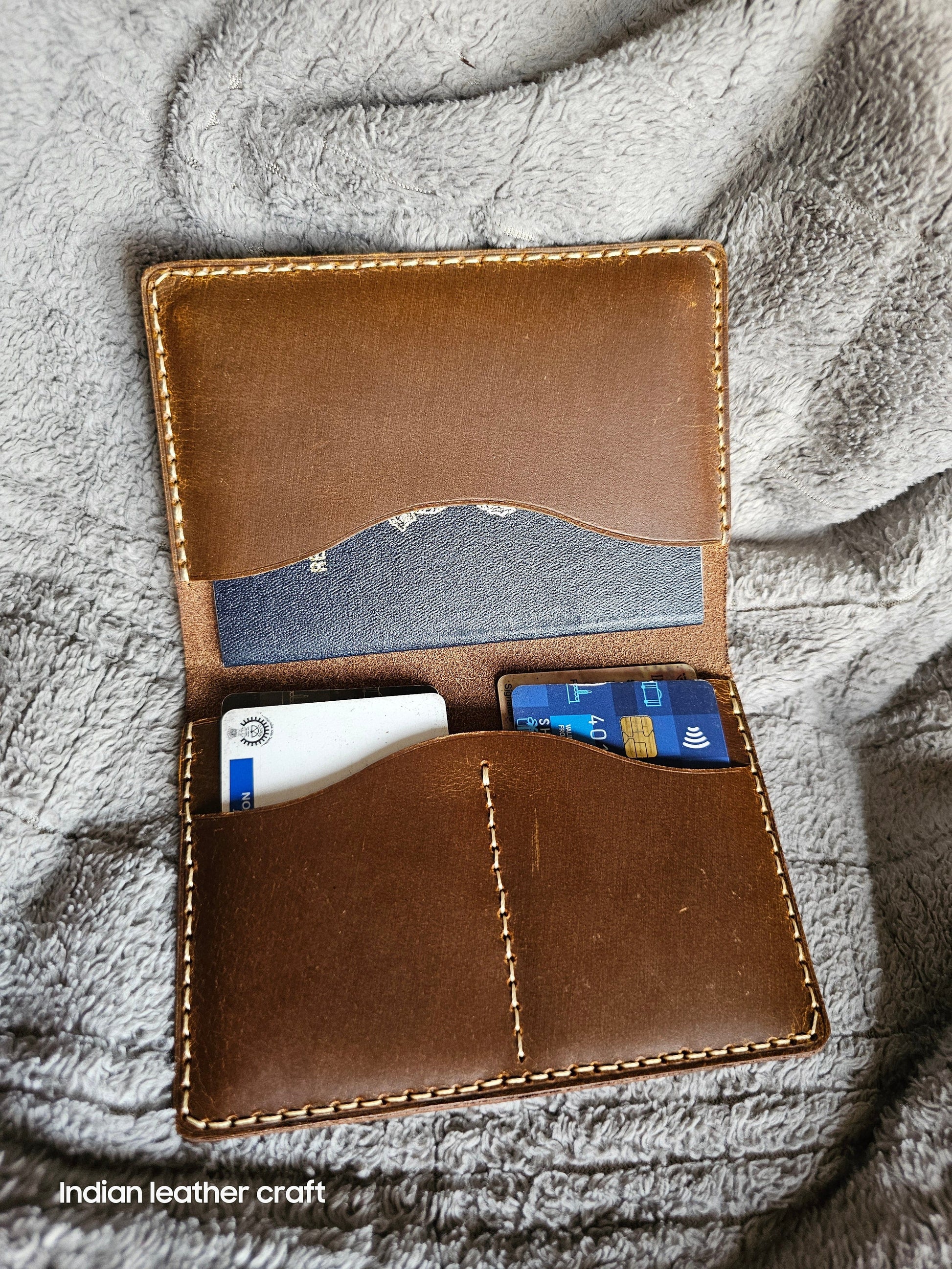Indianleathercraft leather passport wallet