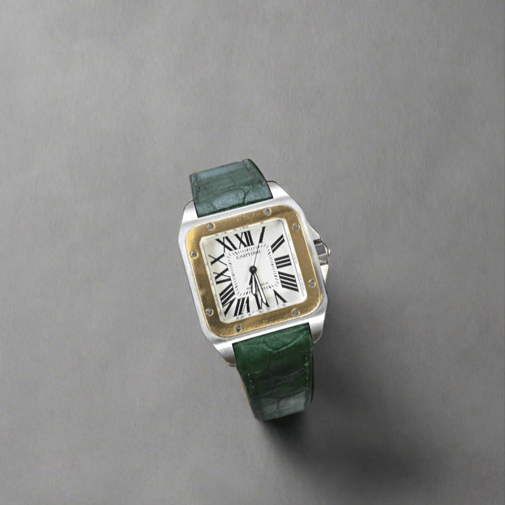 Indianleathercraft leather strap Handmade Cartier santos leather strap