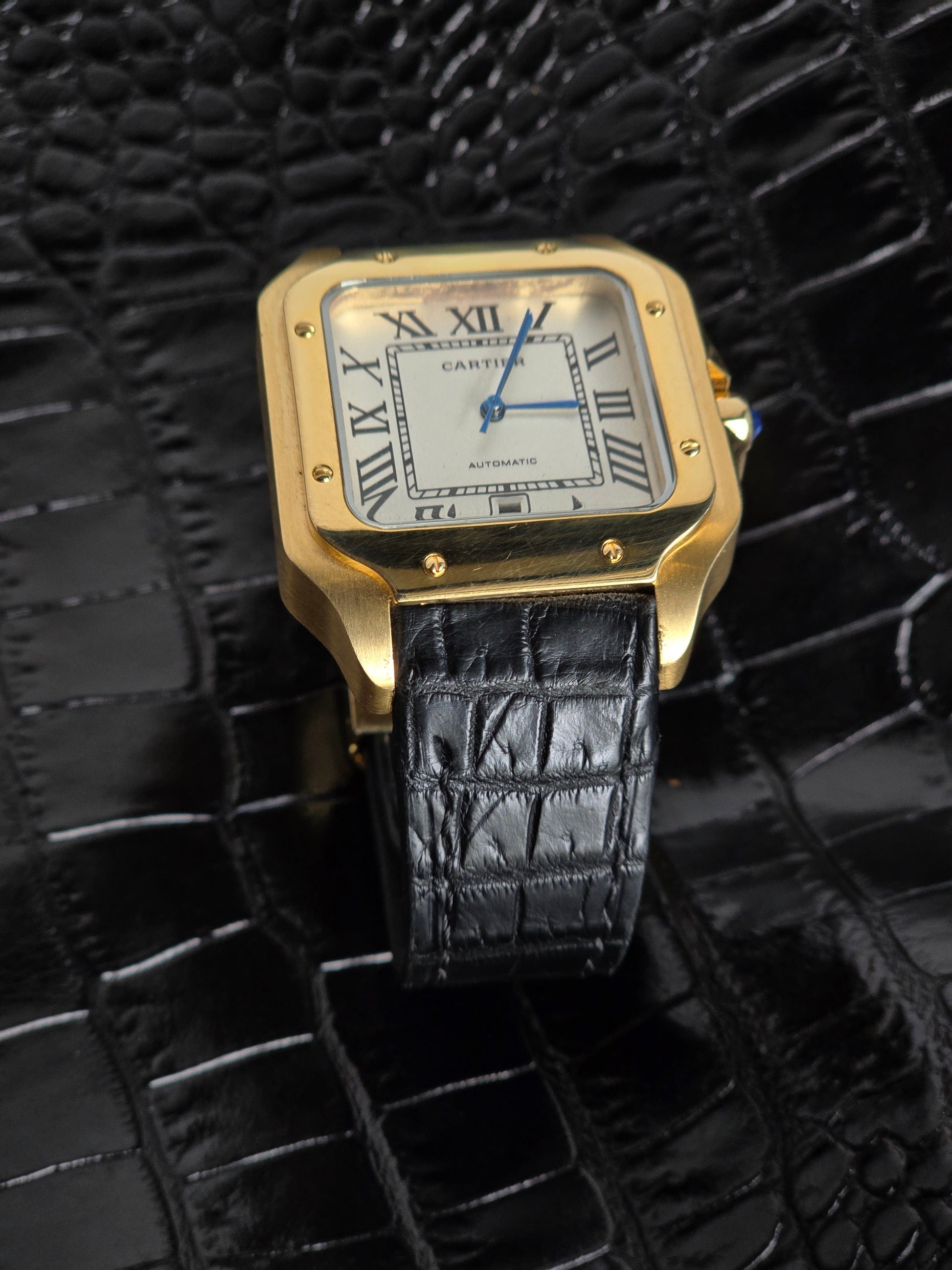 Indianleathercraft leather strap Handmade Cartier santos leather strap