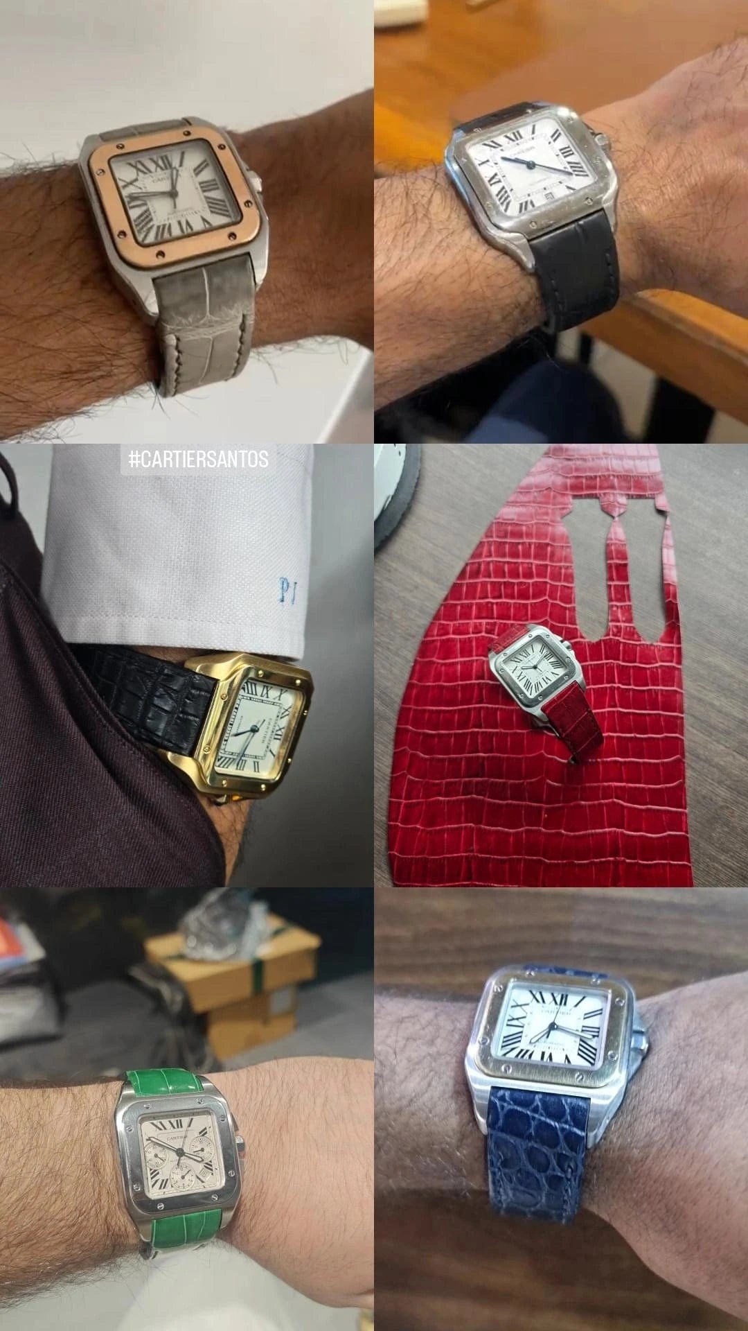 Indianleathercraft leather strap Handmade Cartier santos leather strap