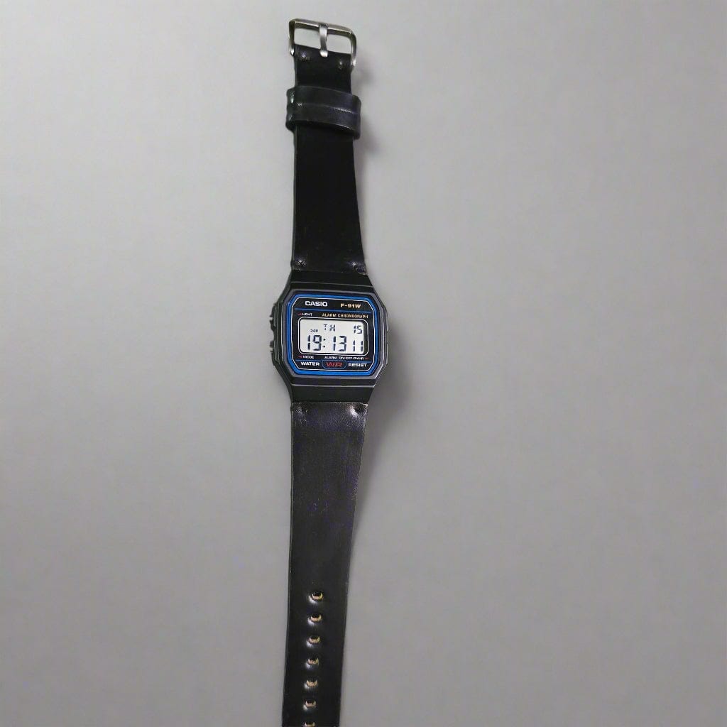Indianleathercraft leather strap Handmade Casio F-91w strap
