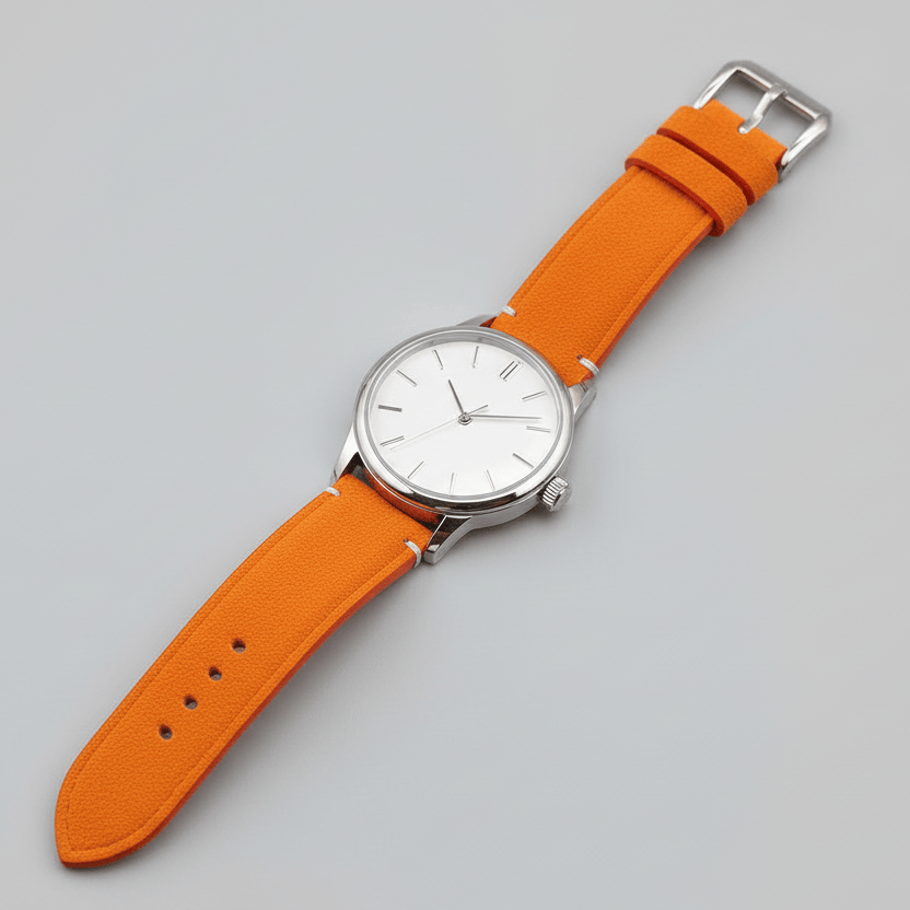 Indianleathercraft leather strap Handmade orange suede leather strap