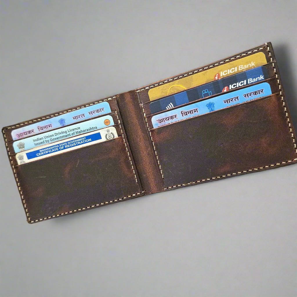 Indianleathercraft Wallets & Money Clips Brown Handmade fullgrain leather wallet