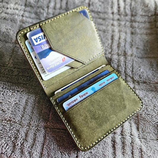 Indianleathercraft Wallets & Money Clips Green Italian leather wallet