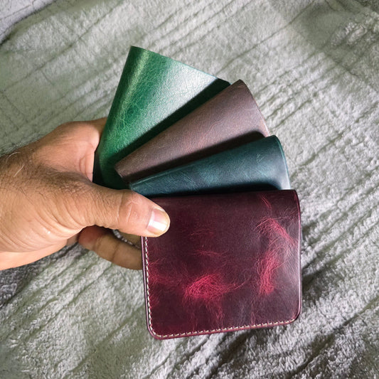 Indianleathercraft Wallets & Money Clips Handmade green leather wallet
