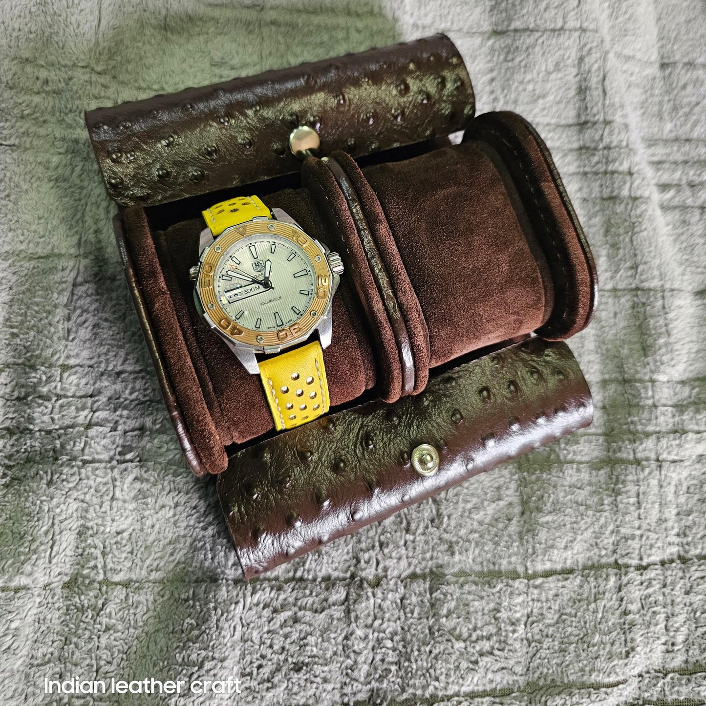 Indianleathercraft Watch Accessories Brown / 2 watches Leather watch case