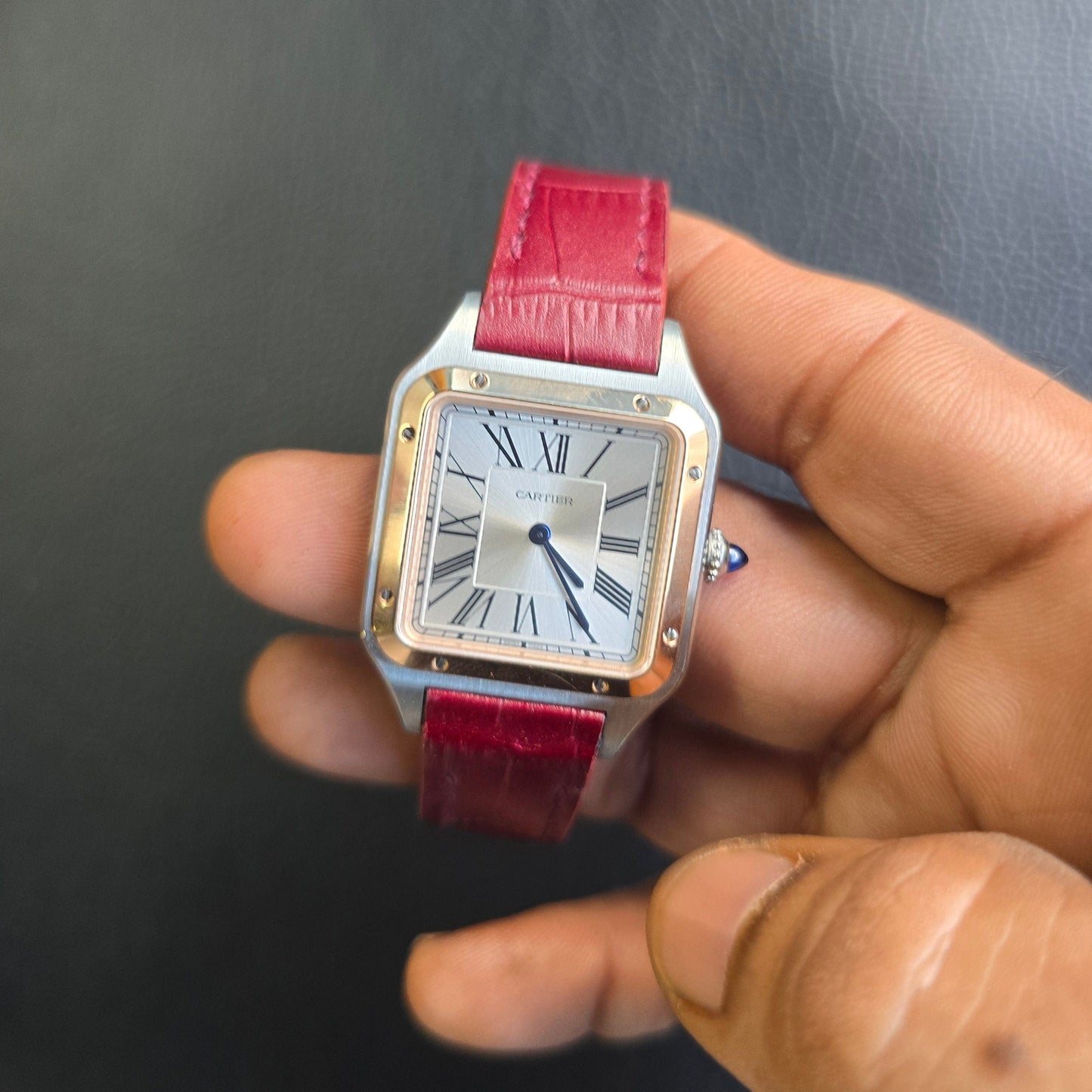 Indianleathercraft Watch Accessories Handmade Cartier Santos-Dumont Strap