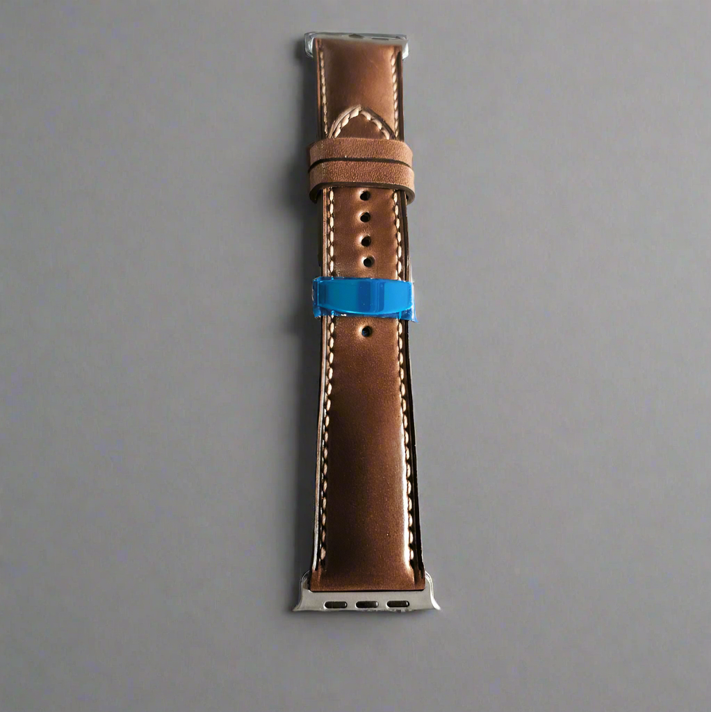 Indianleathercraft Watch Bands Brown / Series 10 42mm Shell cordovan leather strap