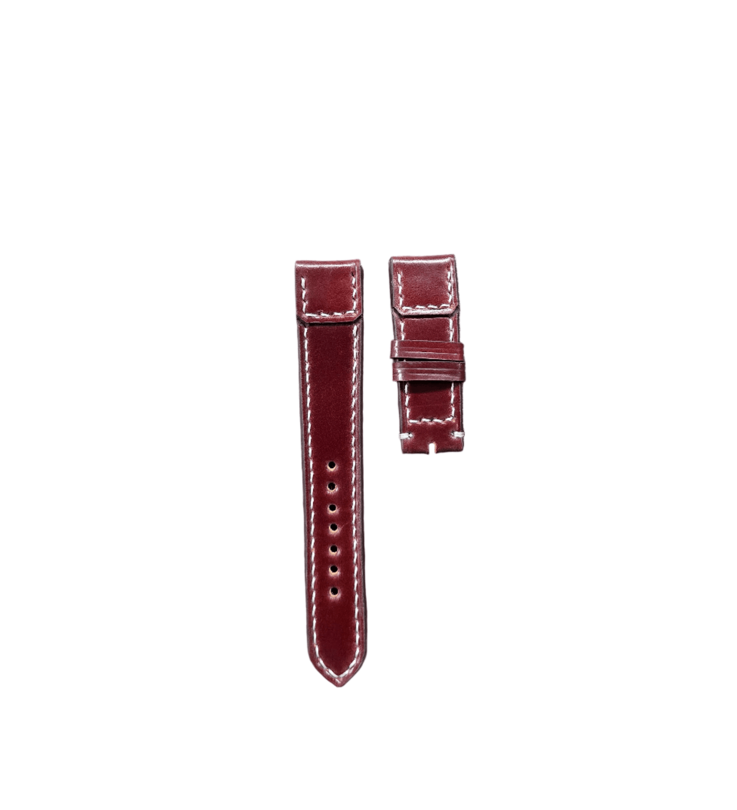Indianleathercraft Watch Bands Burgundy / 20mm Shell cordovan strap for JLC