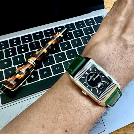 Indianleathercraft Watch Bands Green / 20mm Shell cordovan strap for JLC