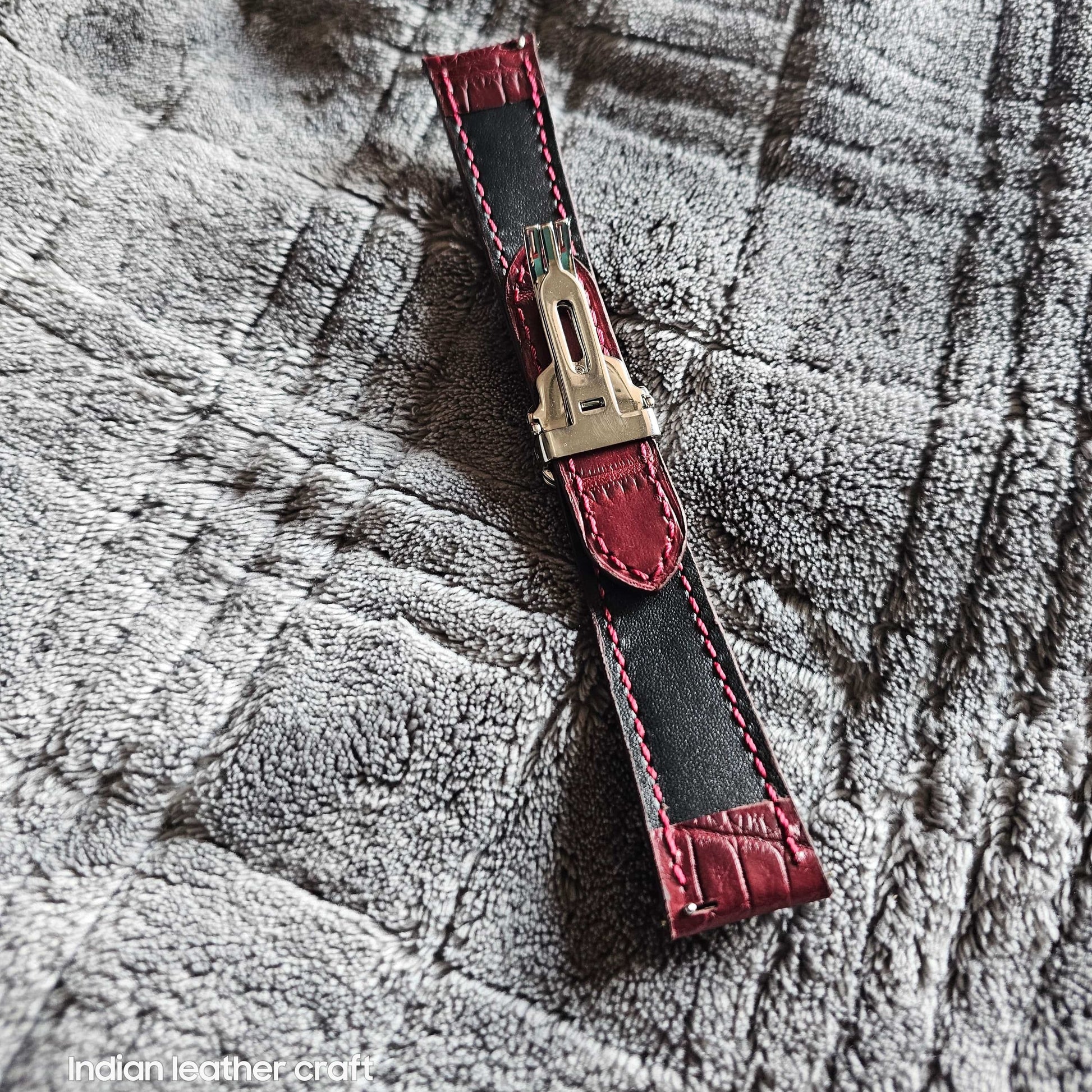 Indianleathercraft Watch Bands Handmade leather strap for cartier