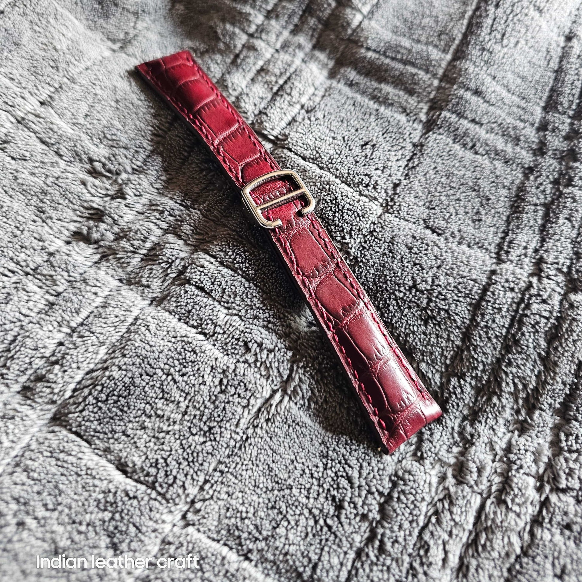 Indianleathercraft Watch Bands Handmade leather strap for cartier
