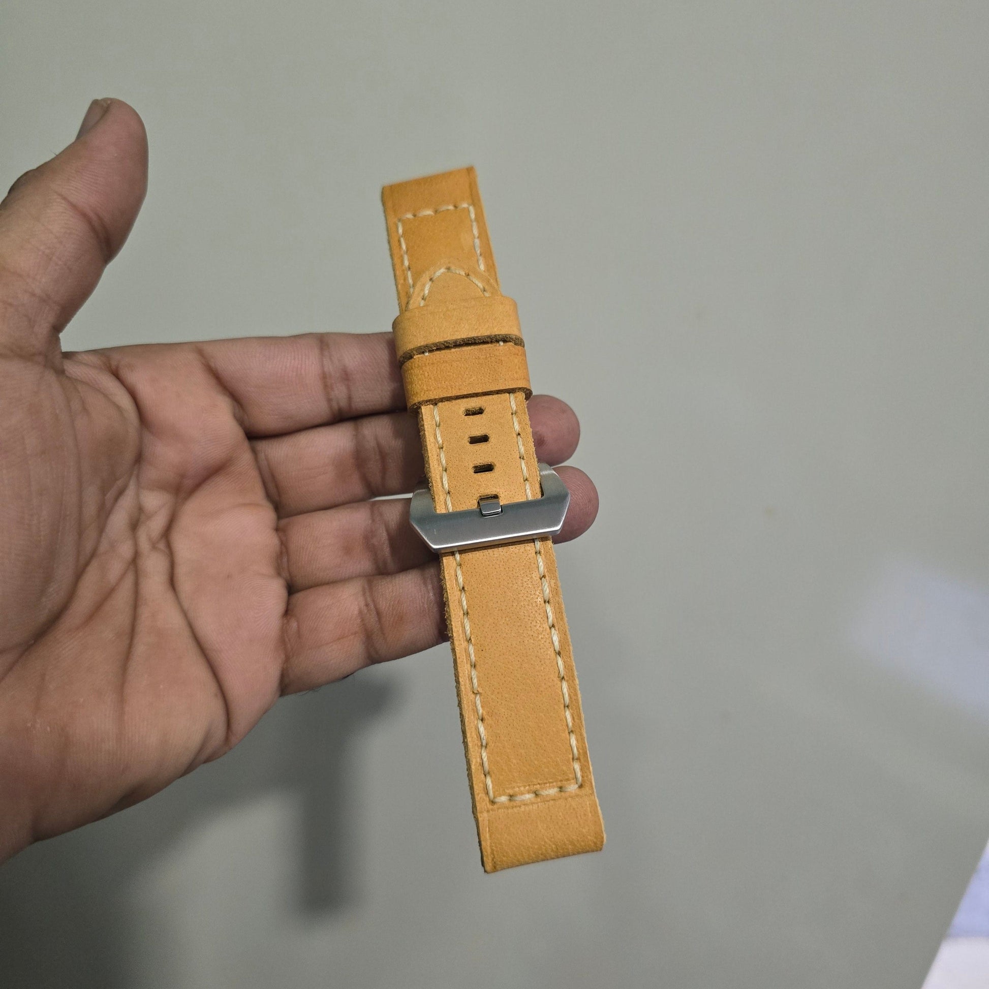 Indianleathercraft Watch Bands Handmade leather strap for luminor panerai