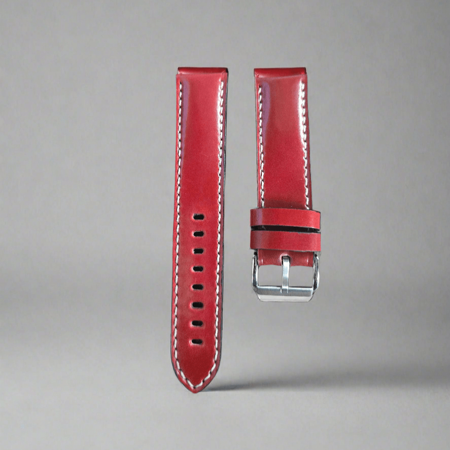 Indianleathercraft Watch Bands Red / 20mm Shell Cordovan watch strap