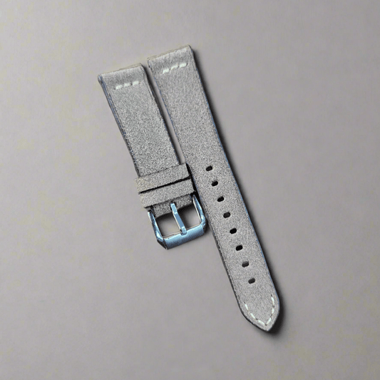 Indianleathercraft watch strap 19mm Baige suede leather strap