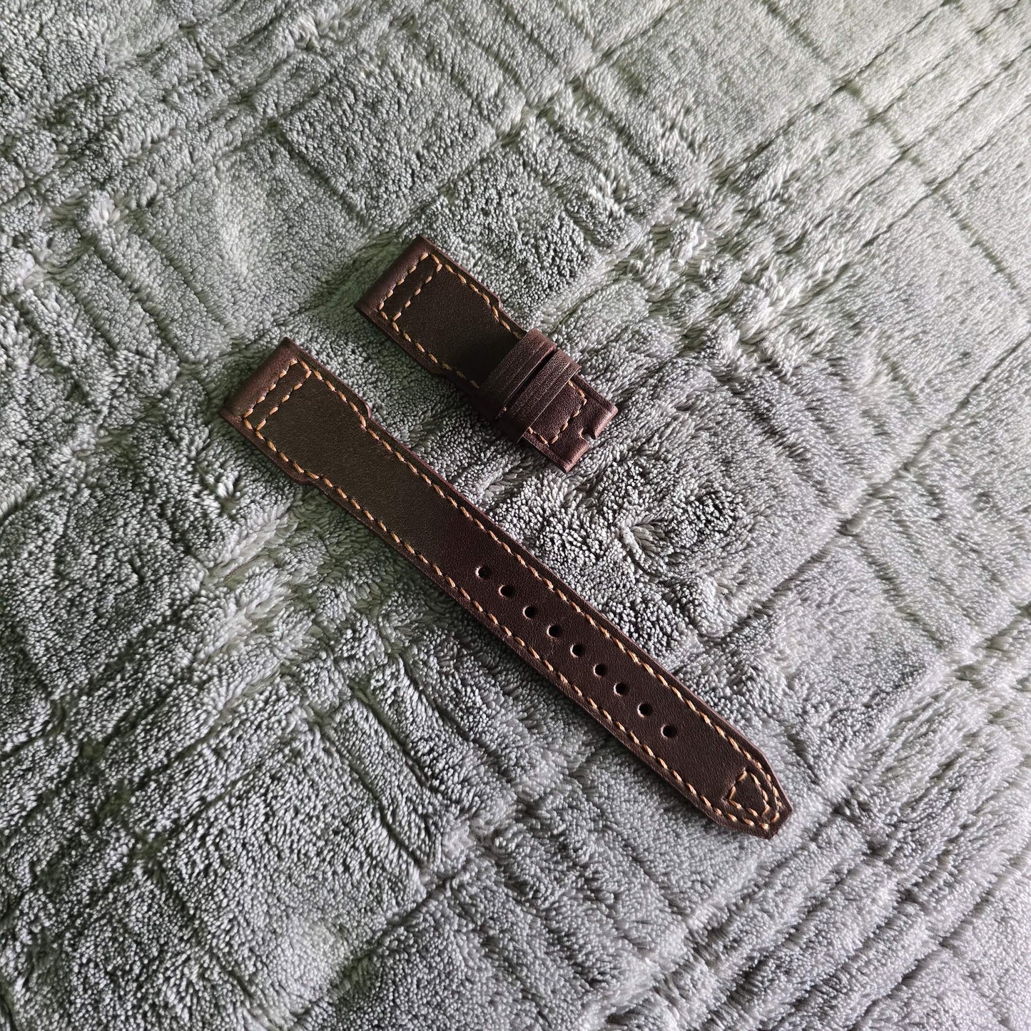 Indianleathercraft watch strap 20/18mm / Brown Iwc watch straps