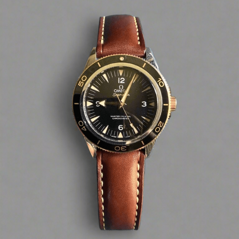 Indianleathercraft watch strap 20/18mm / Tan brown Omega leather watch strap