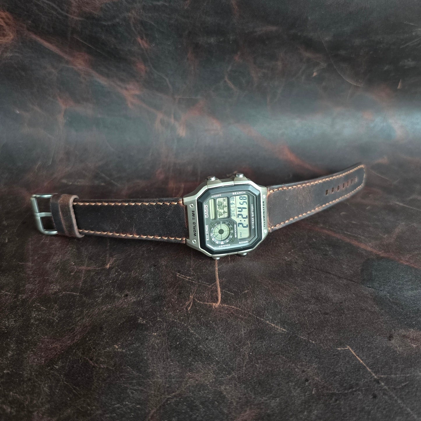 Indianleathercraft watch strap Handmade casio watch strap