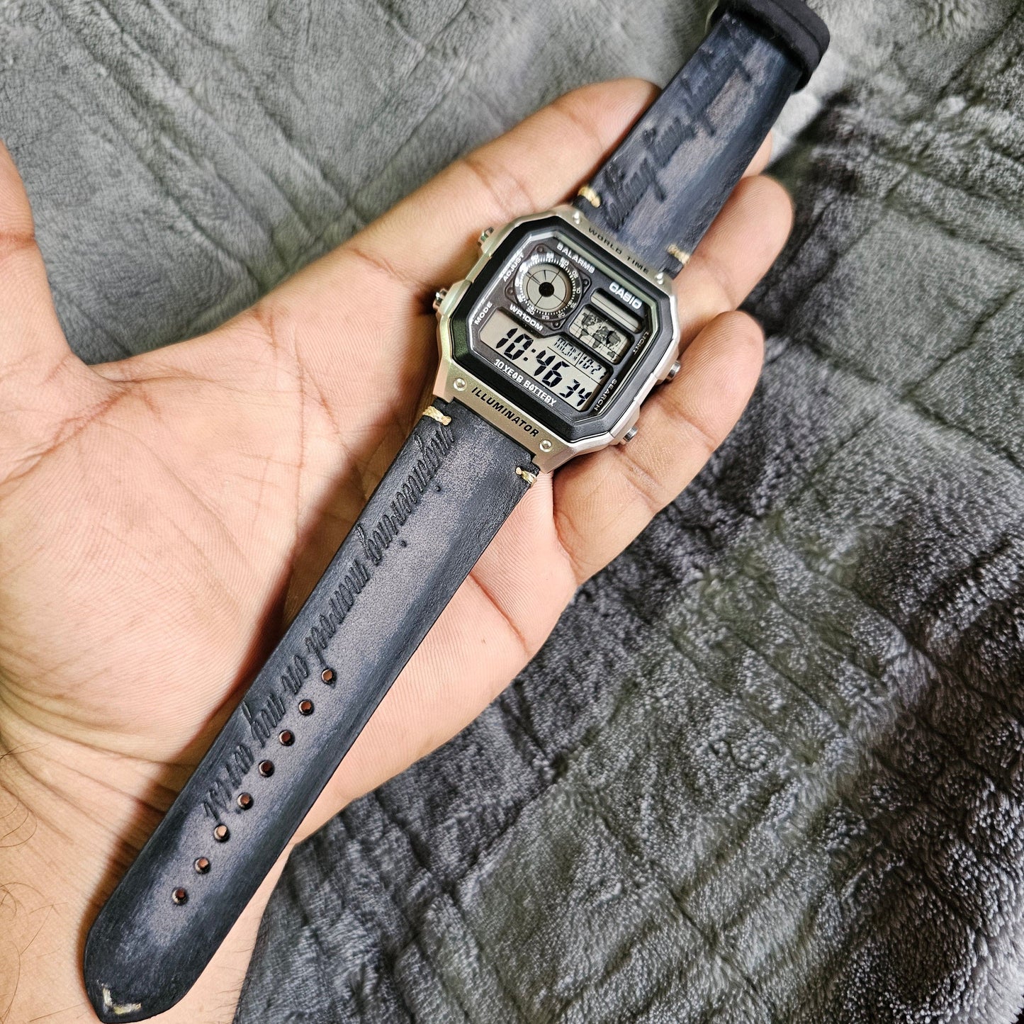 Indianleathercraft watch strap Handmade casio watch strap
