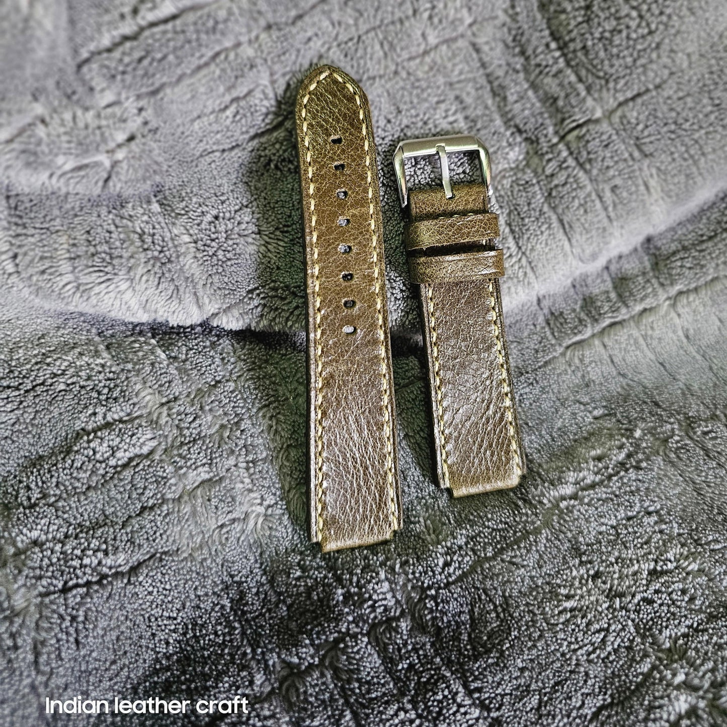 Indianleathercraft watch strap Handmade casio watch strap