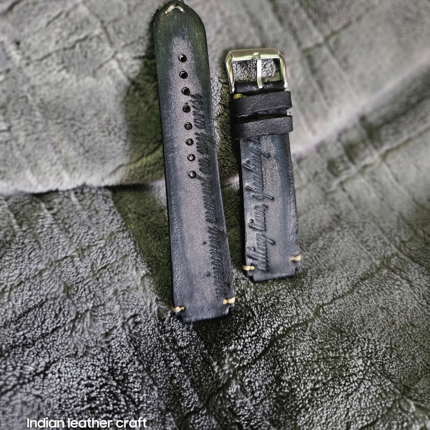 Indianleathercraft watch strap Handmade casio watch strap