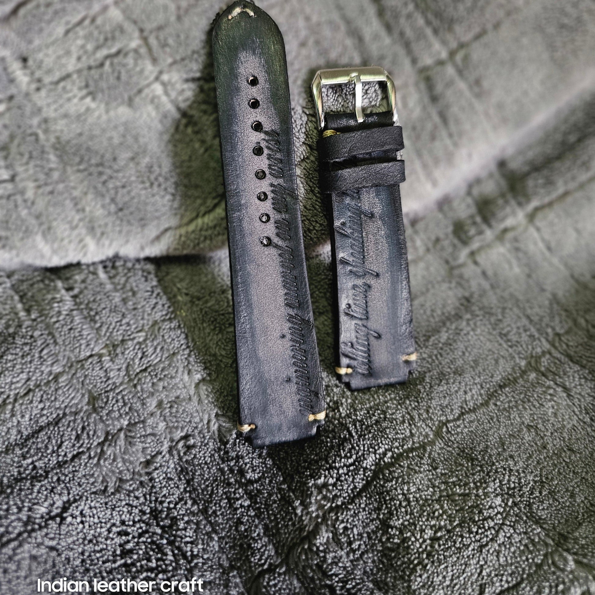 Indianleathercraft watch strap Handmade casio watch strap