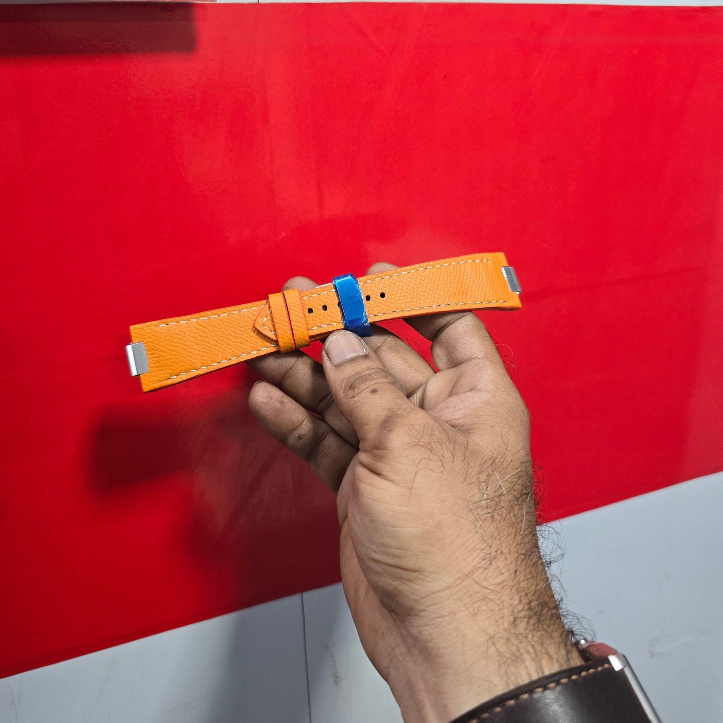 Indianleathercraft watch strap Handmade Tissot PRX leather watch strap