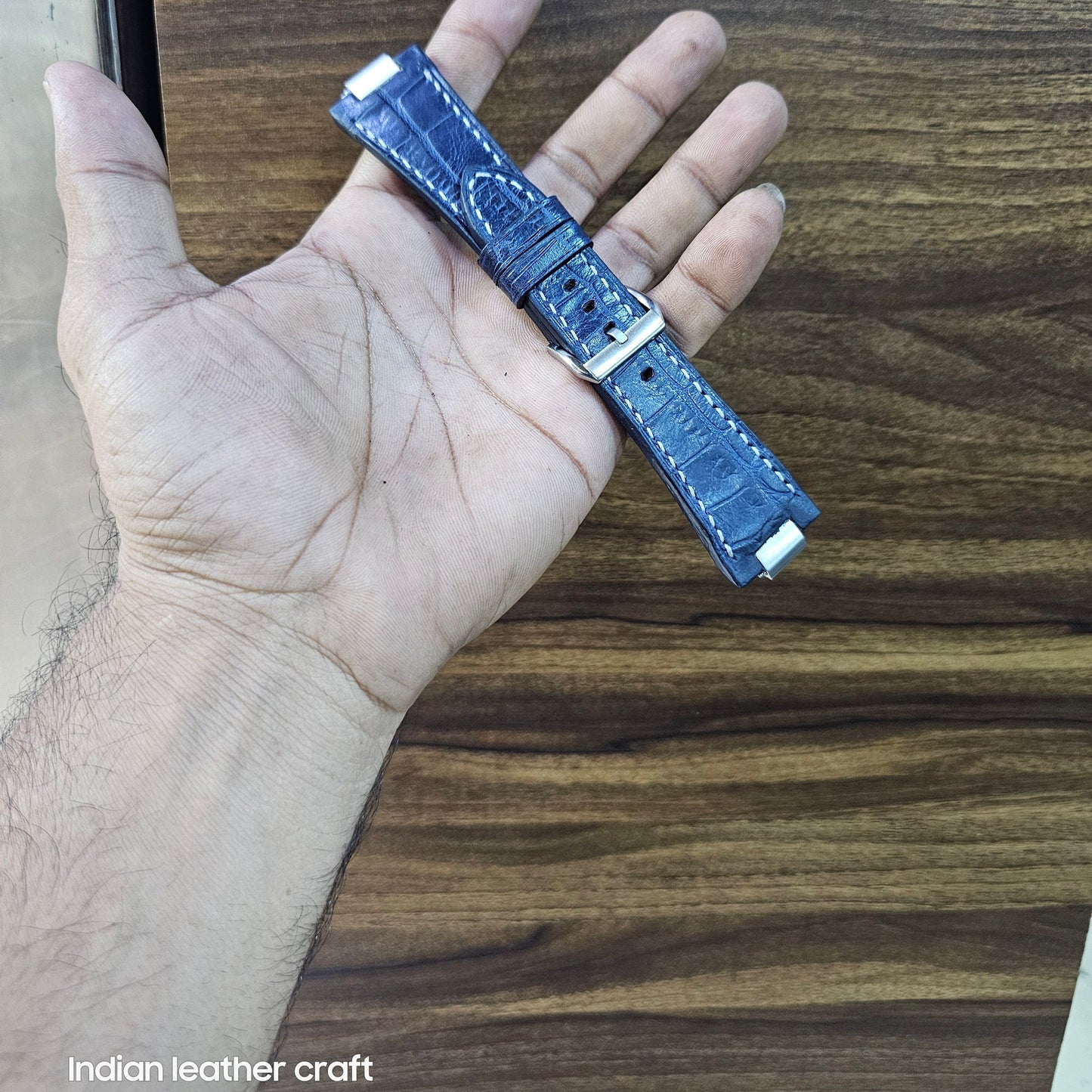 Indianleathercraft watch strap Handmade Tissot PRX leather watch strap