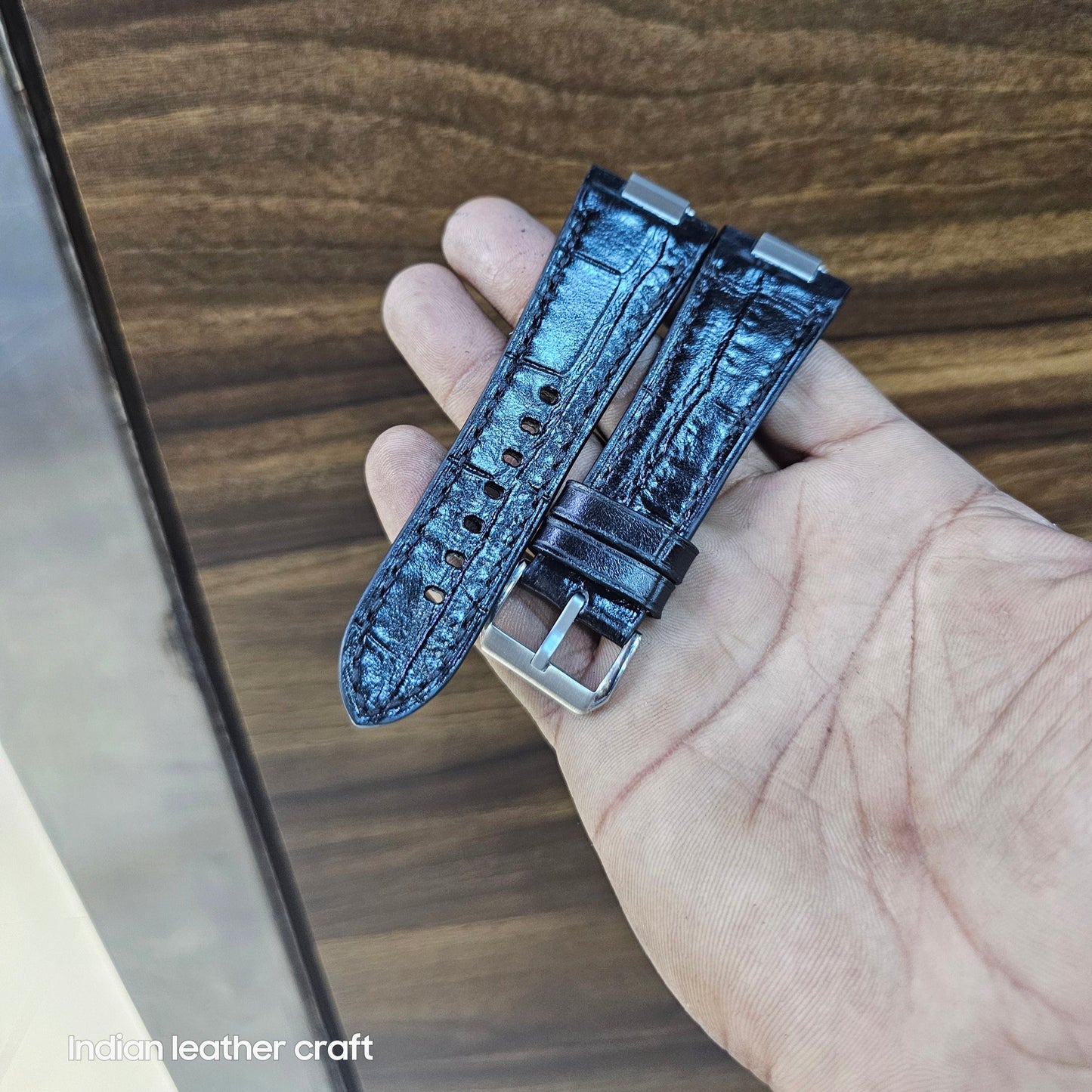 Indianleathercraft watch strap Handmade Tissot PRX leather watch strap