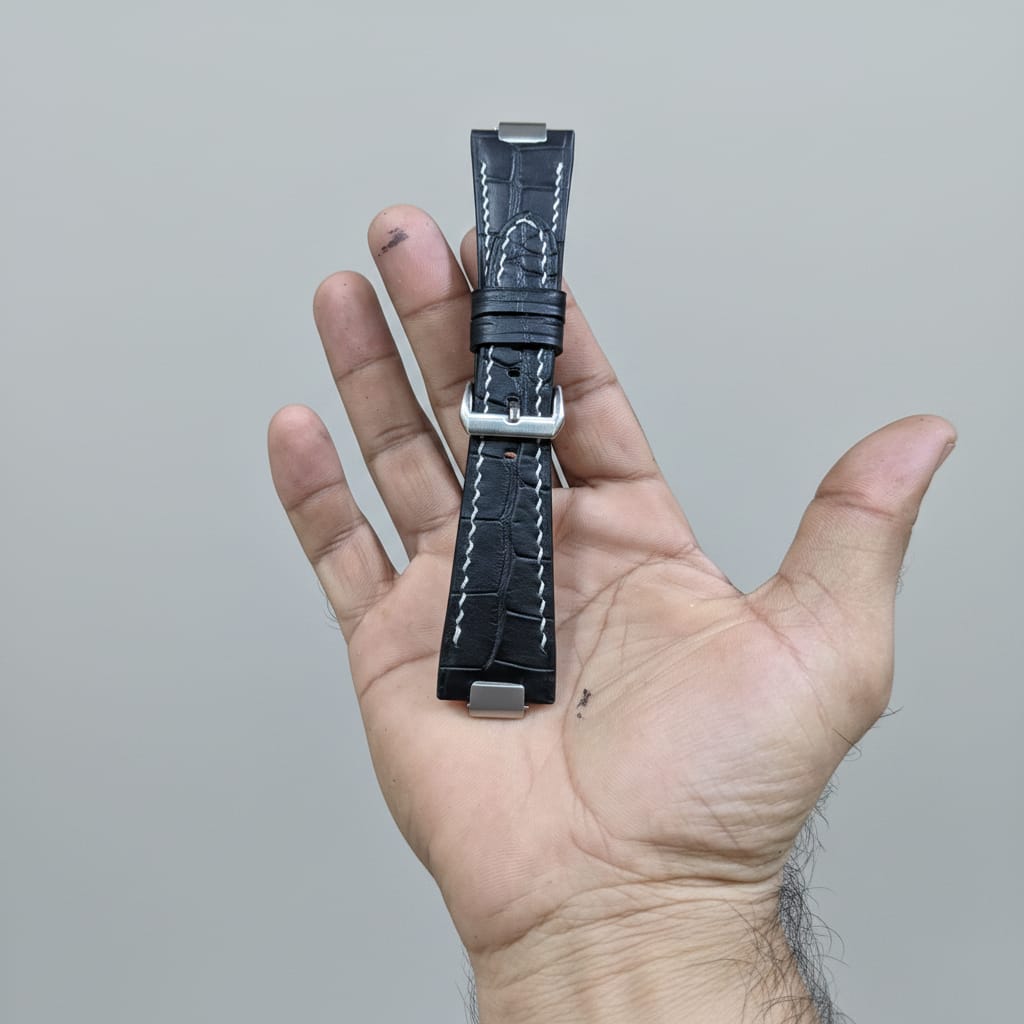 Indianleathercraft watch strap Navy / 40mm - lug size 12mm Handmade Tissot PRX leather watch strap