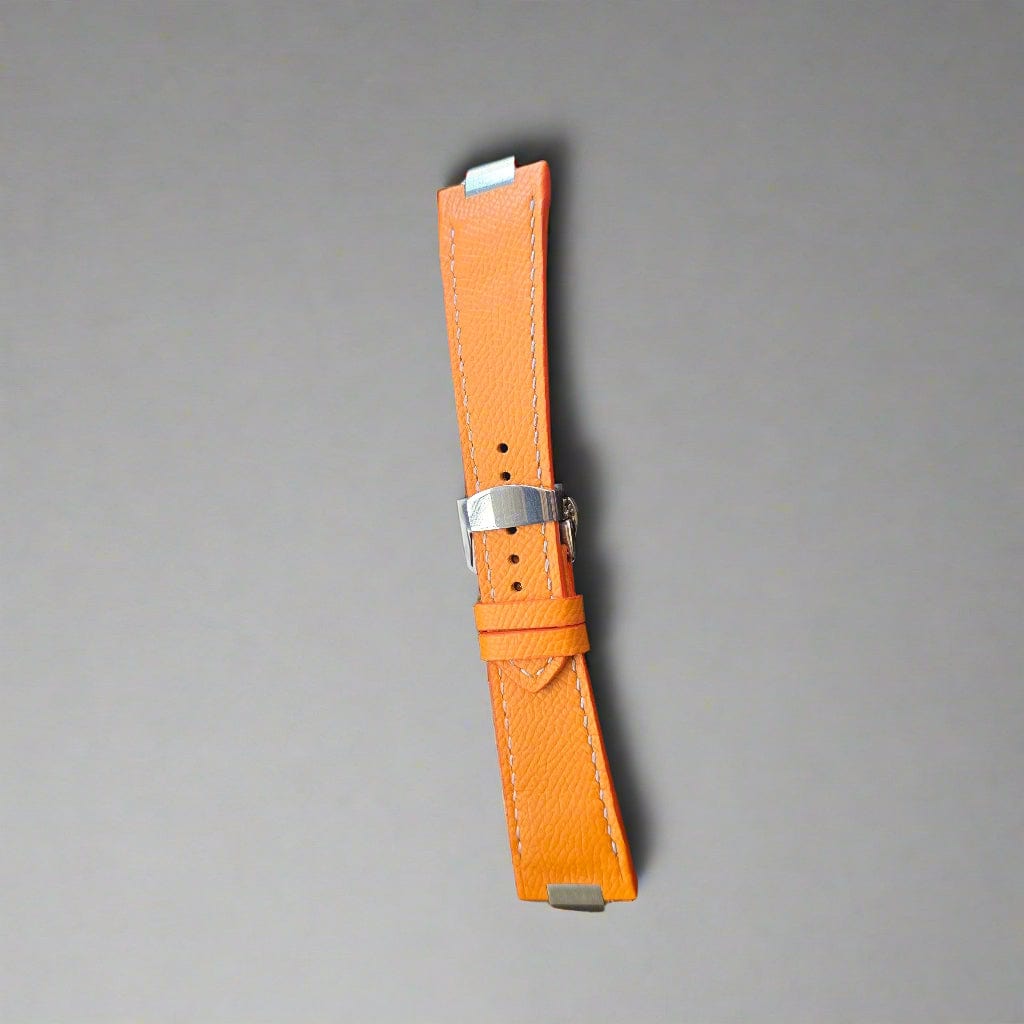 Indianleathercraft watch strap Orange epsom / 40mm - lug size 12mm Handmade Tissot PRX leather watch strap