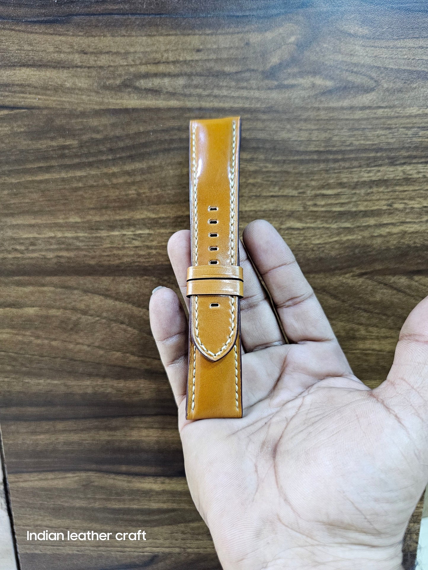 Indianleathercraft watch strap Shell cordovan leather panerai straps