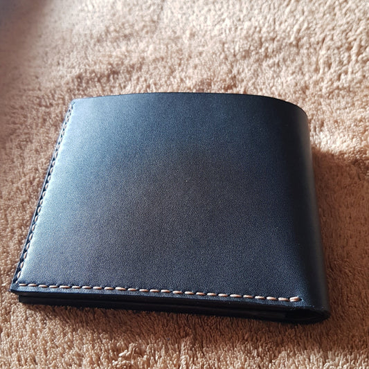 Black leather wallet - Indianleathercraft