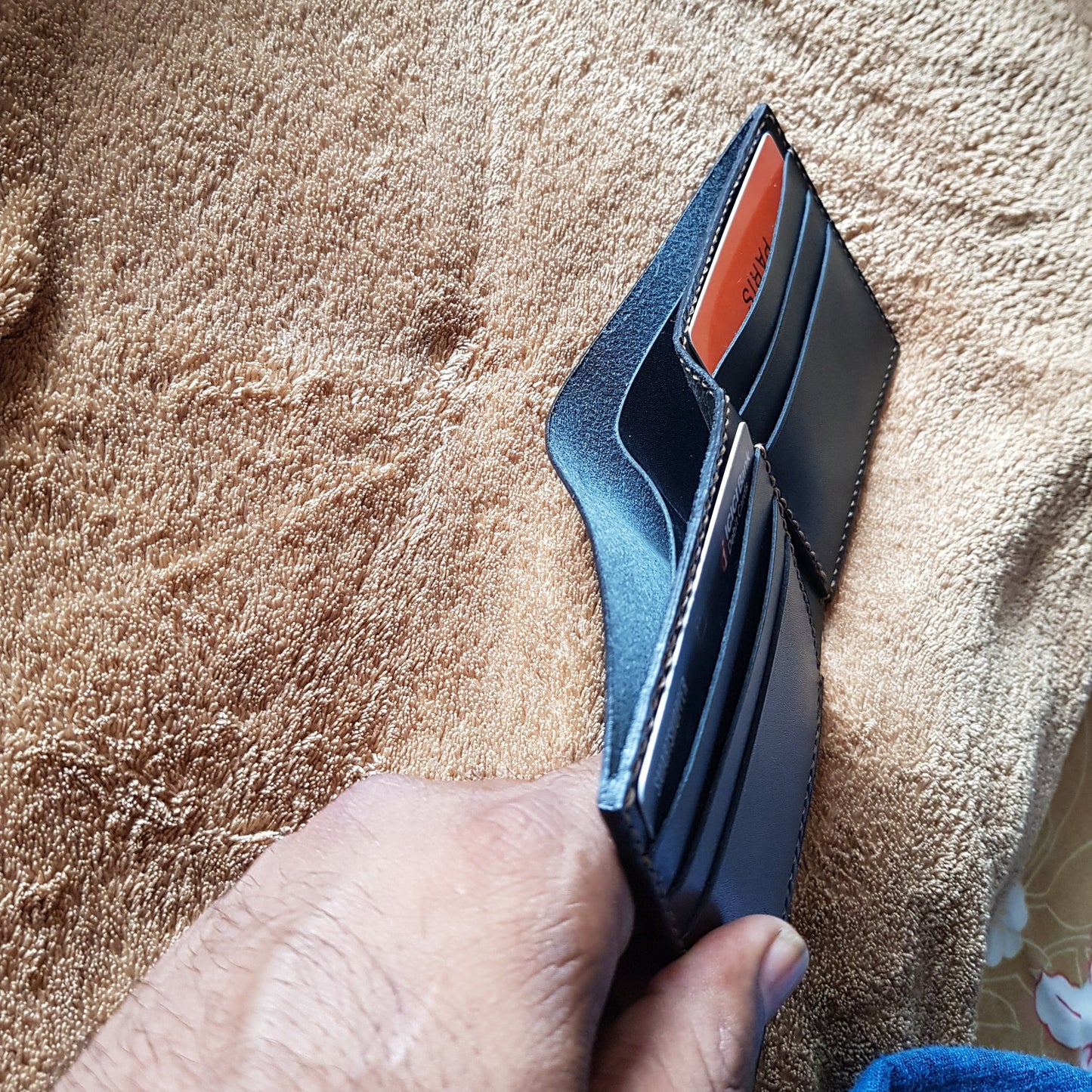 Black leather wallet - Indianleathercraft