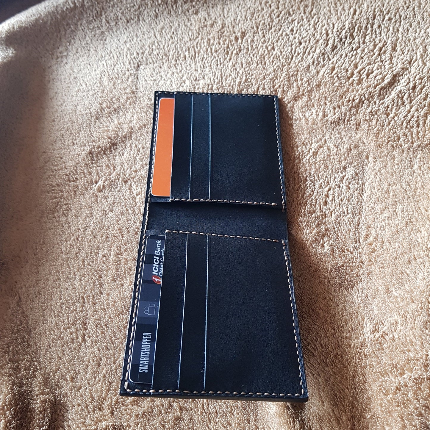 Black leather wallet - Indianleathercraft