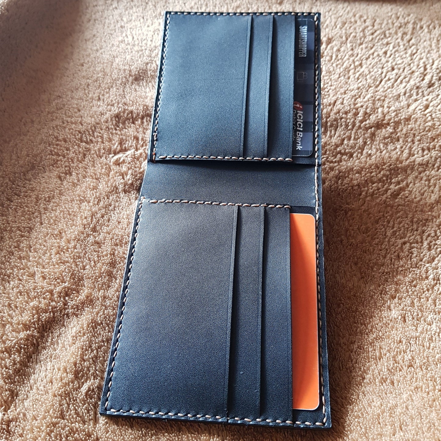 Black leather wallet - Indianleathercraft