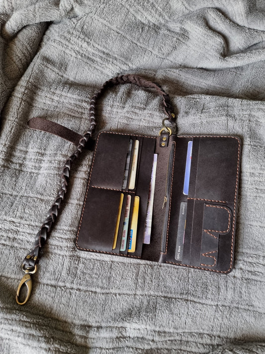 Indianleathercraft Fullgrain leather biker wallet