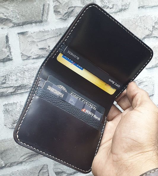Indianleathercraft Handmade dark brown leather wallet