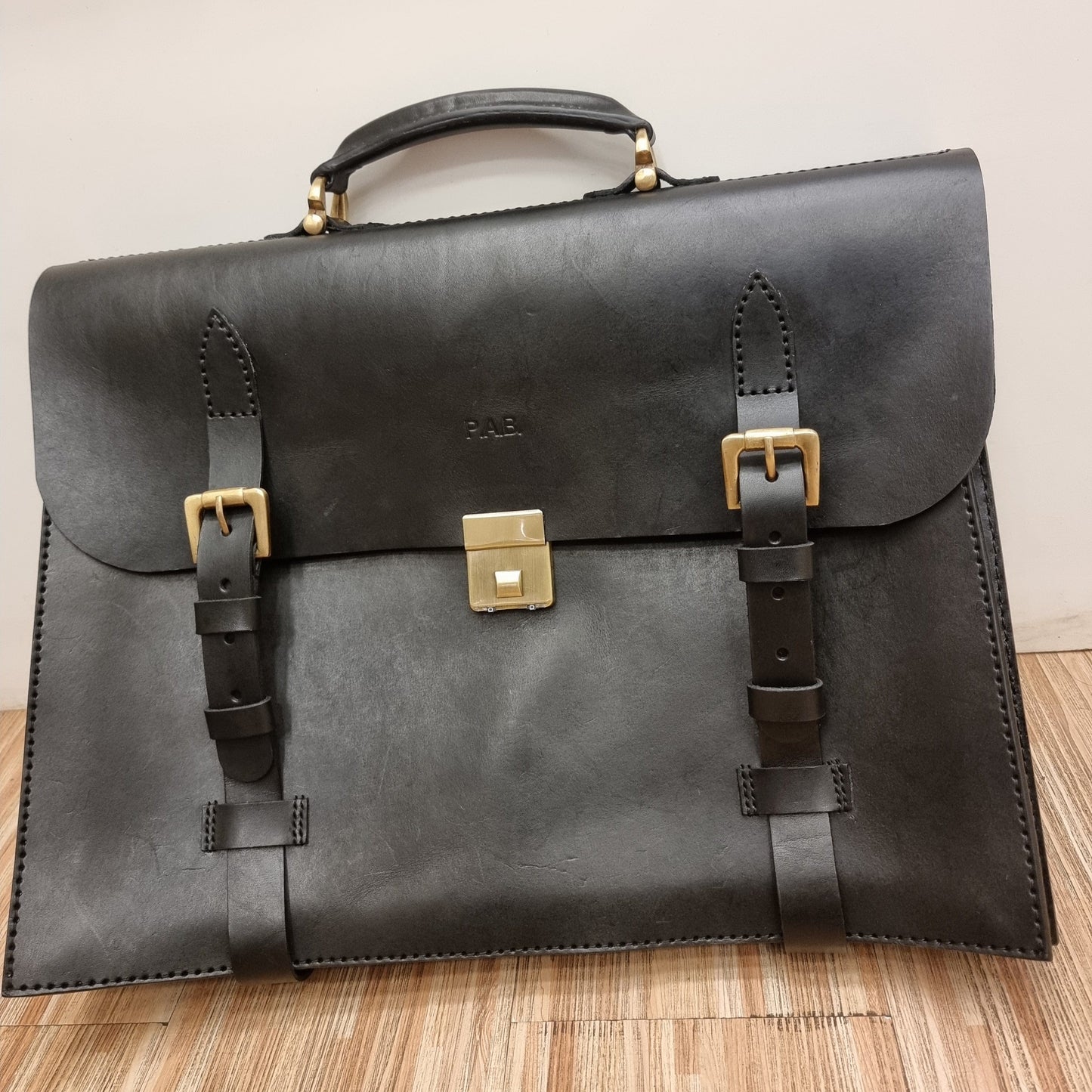 Indianleathercraft Handmade english leather briefcase