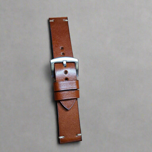 Indianleathercraft Handmade english tan leather strap