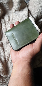 Indianleathercraft Handmade green leather wallet