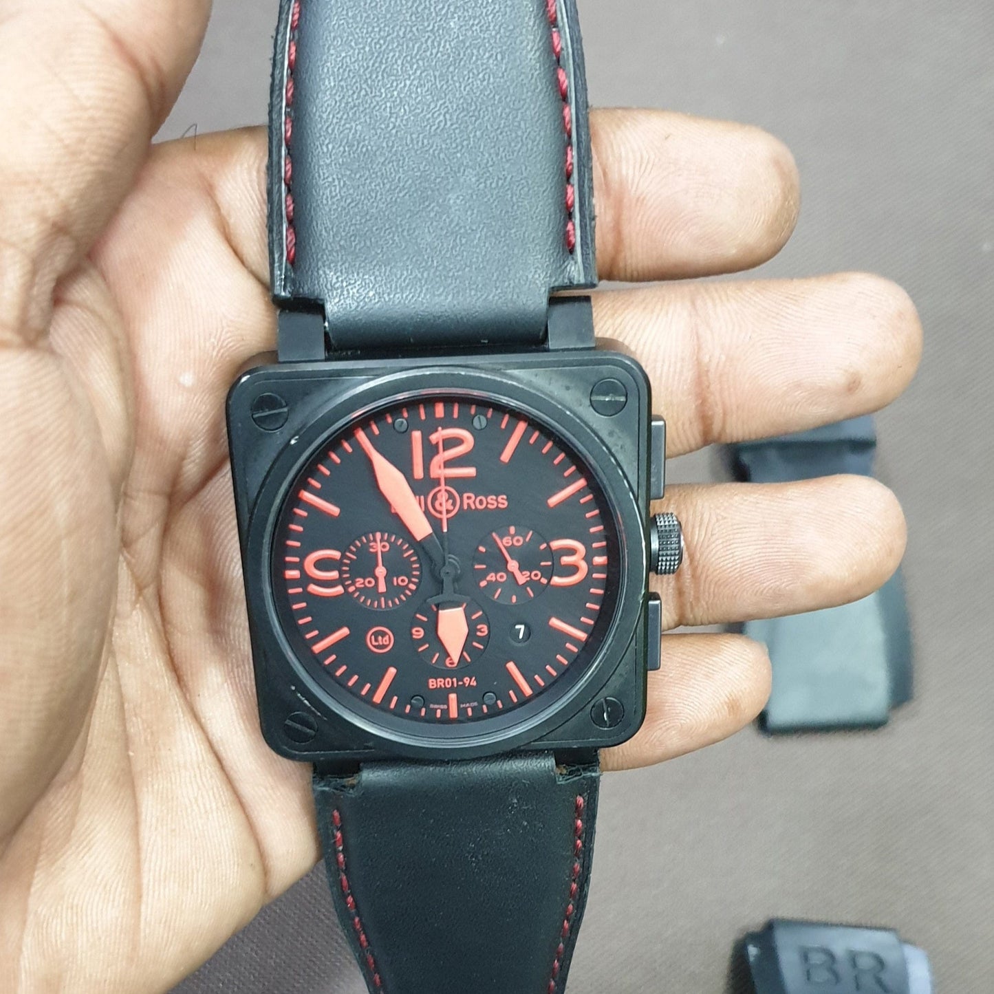 Indianleathercraft Handmade leather strap for bell & ross