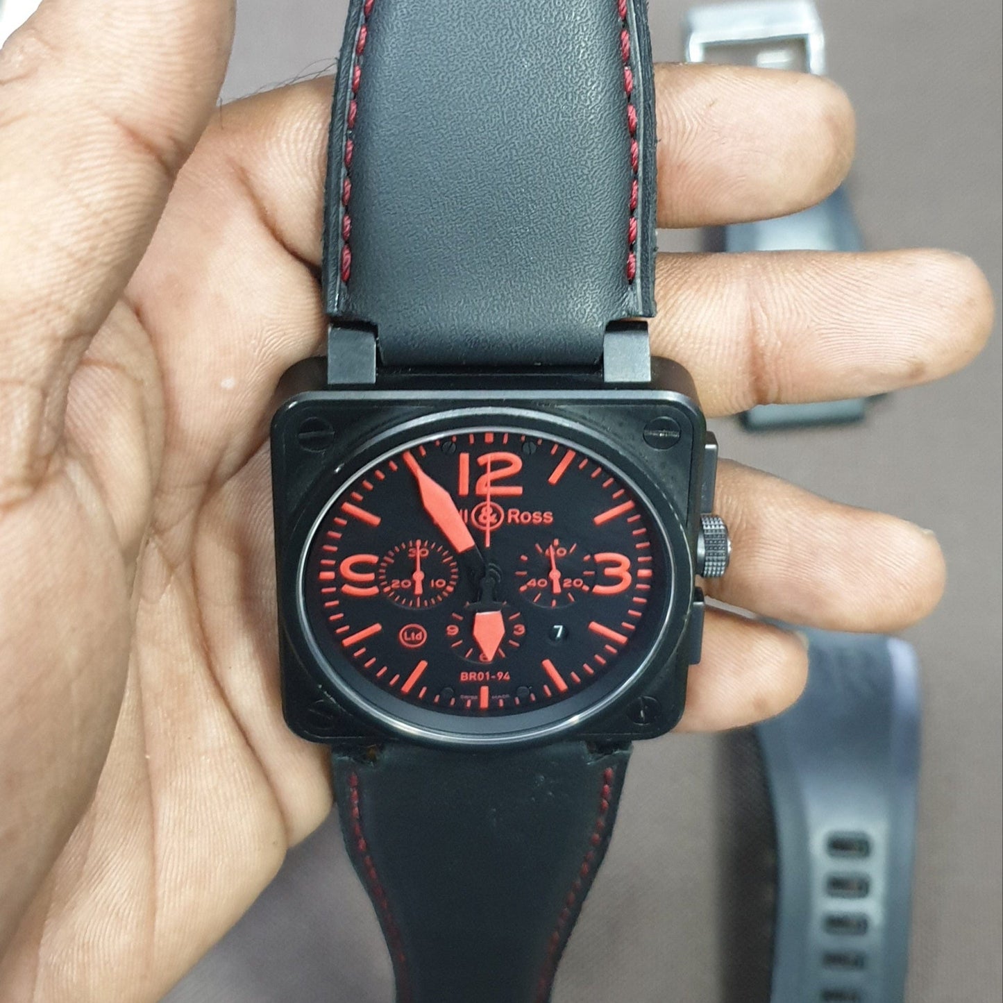 Indianleathercraft Handmade leather strap for bell & ross