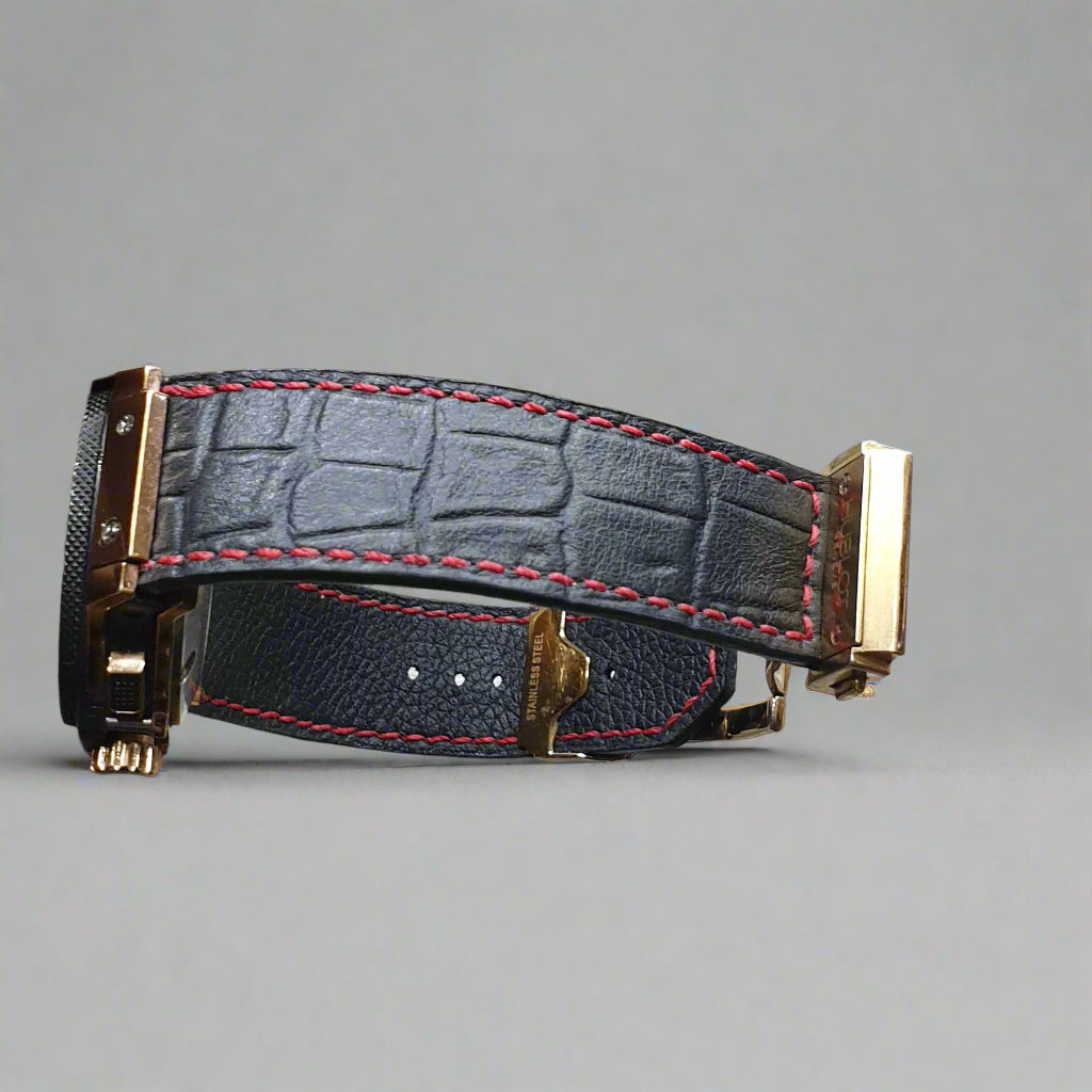 Indianleathercraft Handmade leather strap for hublot