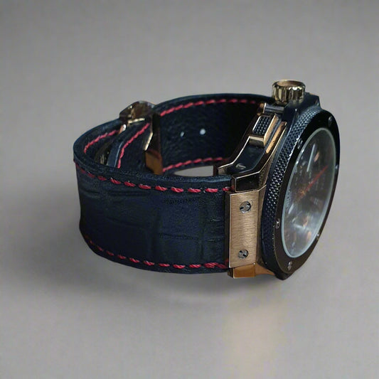 Indianleathercraft Handmade leather strap for hublot