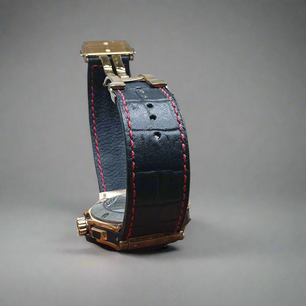 Indianleathercraft Handmade leather strap for hublot